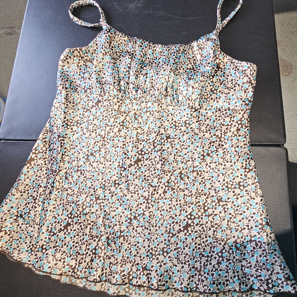 Elegant Floral Camisole with Spaghetti Straps